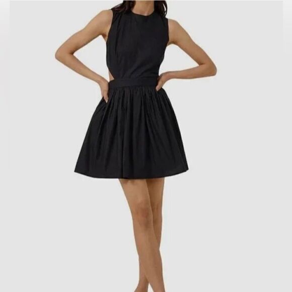 NWOT French Connection Adelade Cut Out Poplin Mini Dress - Picture 3 of 8